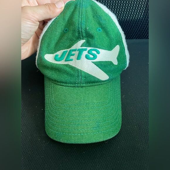 Mitchel & Ness NFL NY Jets Football Vintage Green Cap Hat Wool Blend - Picture 1 of 9